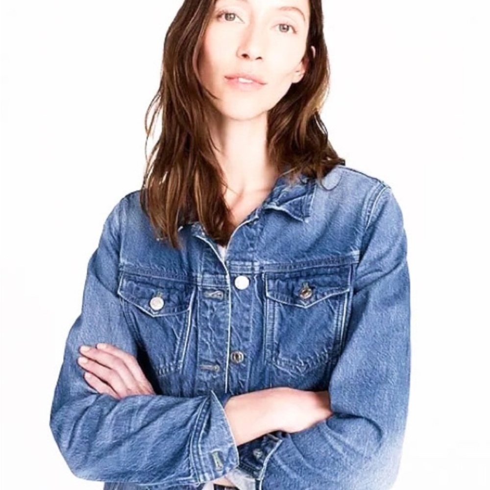 J Crew Vintage New Classic Denim Jacket Recycled Indigo - Picture 4 of 9